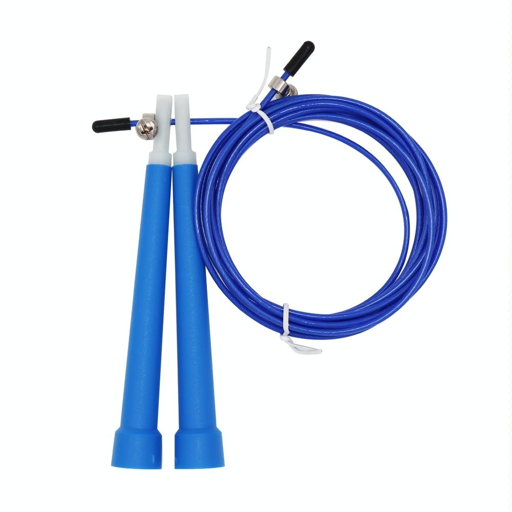 Steel Wire Skipping Skip Adjustable Fitness Jump Rope，Length: 3m(Blue)