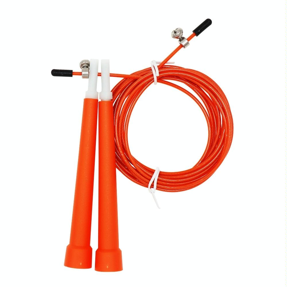 Steel Wire Skipping Skip Adjustable Fitness Jump Rope，Length: 3m(Orange)