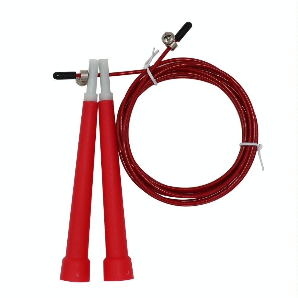Steel Wire Skipping Skip Adjustable Fitness Jump Rope，Length: 3m(Red)