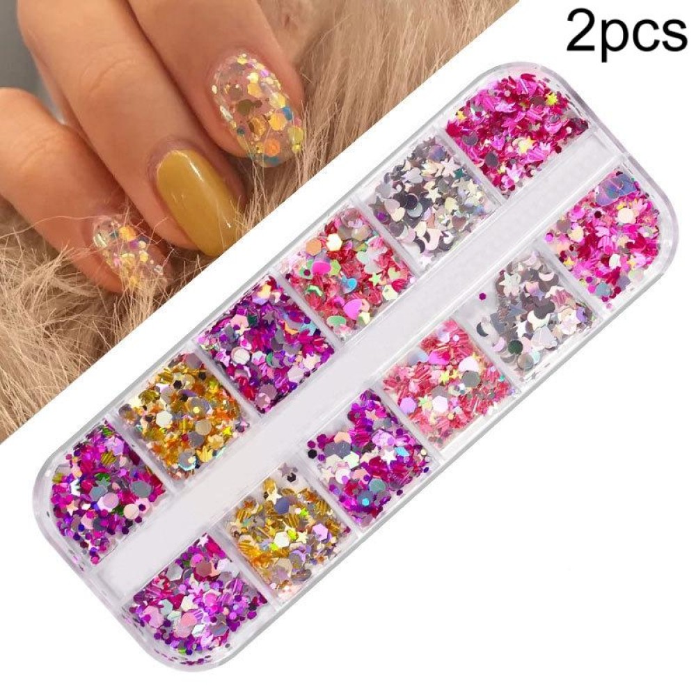 2 PCS Nail Art Butterfly Laser Symphony Sequins, Specification:03