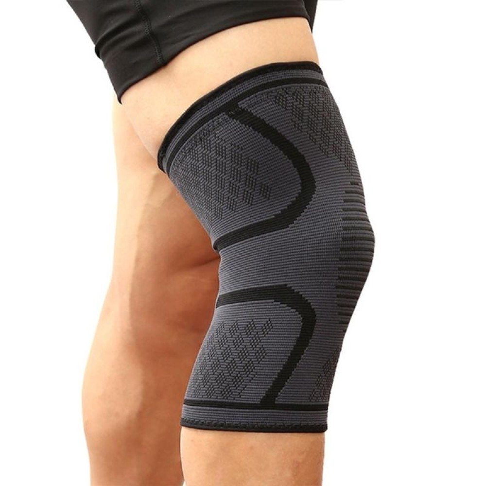Comfortable Breathable Elastic Nylon Sports Knit Knee Pads, Size:XL(Black)