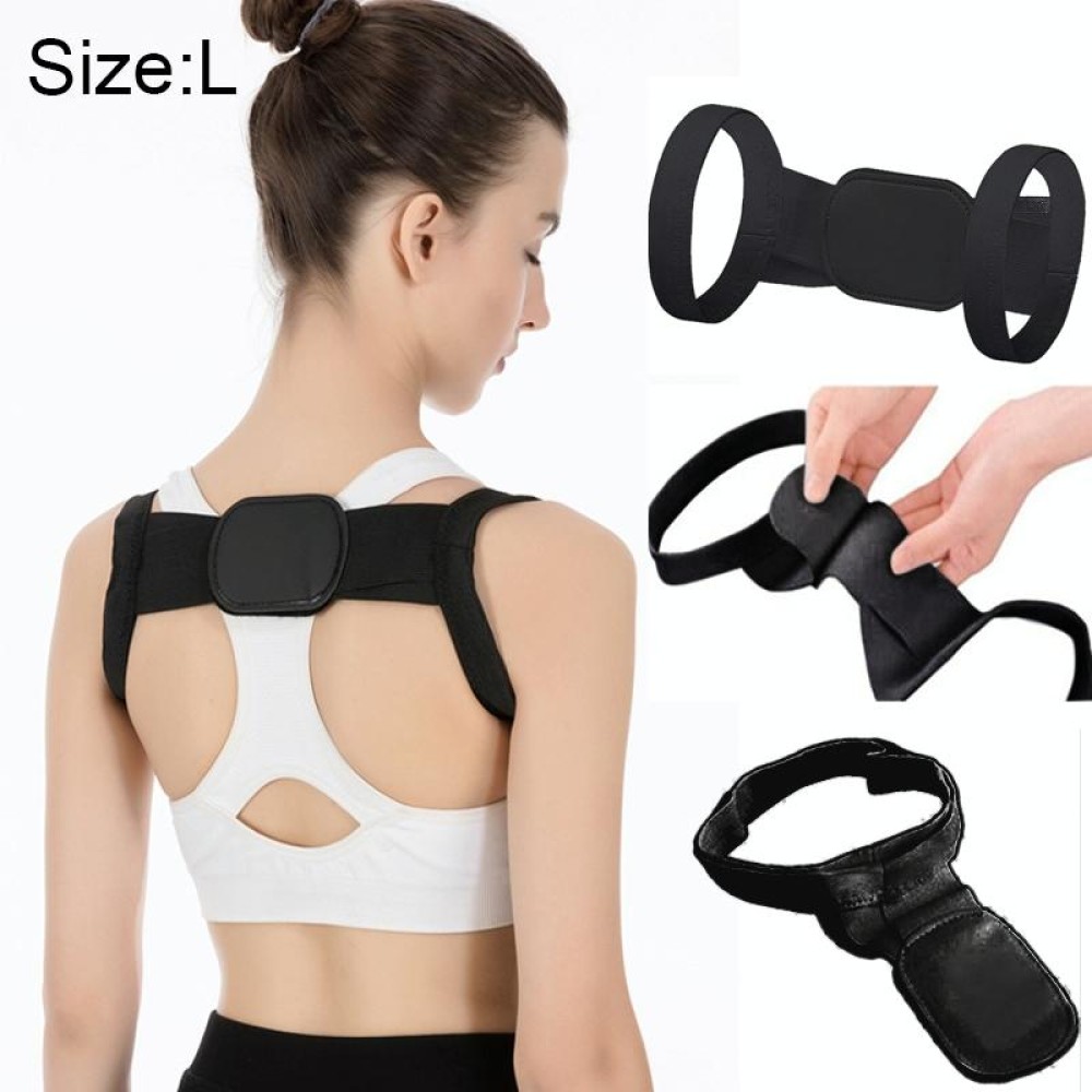 Adjustable Women Back Posture Corrector Shoulder Support Brace Belt Health Care Back Posture Belt, Size:L (Black)