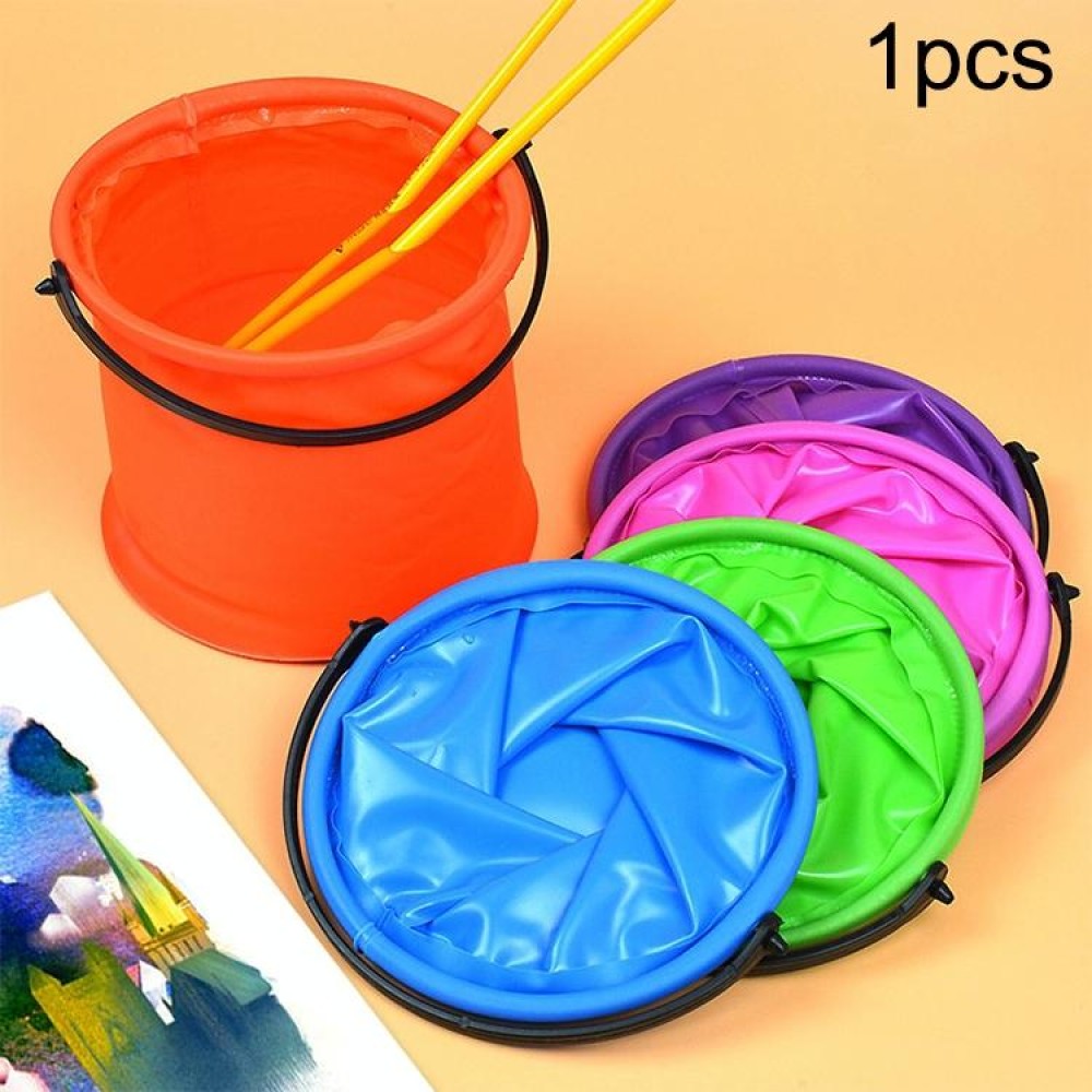 No Compartment Folding Art Painting Bucket Pen Washing Bucket Random Colour
