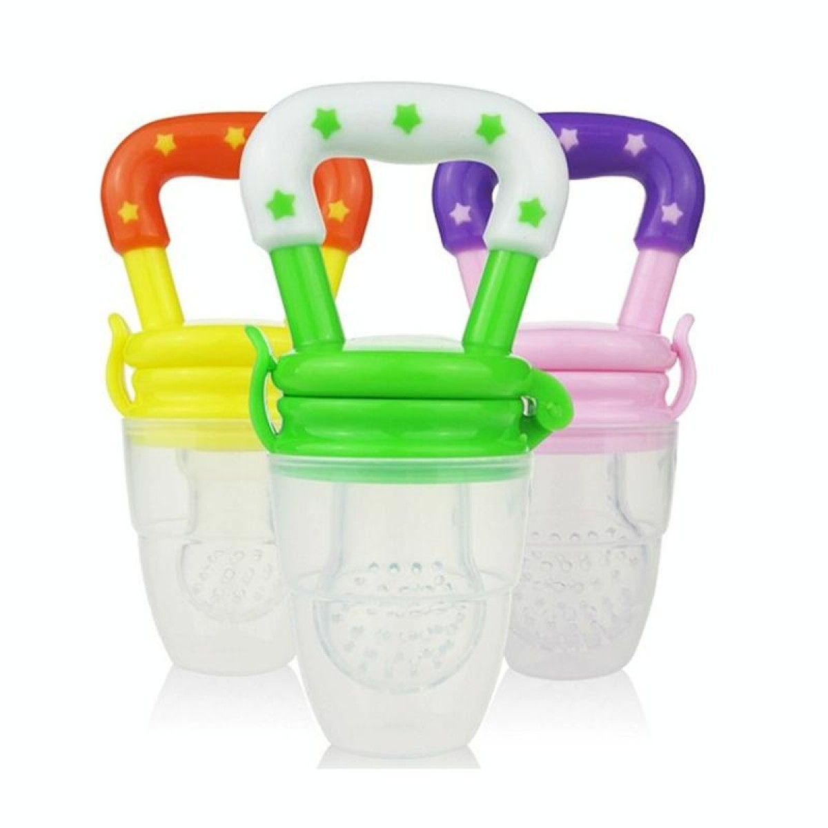 3 PCS Portable Baby Infant Food Nipple Feeder Silicone Pacifier Silicone Baby Soother, Random Color, Size:M