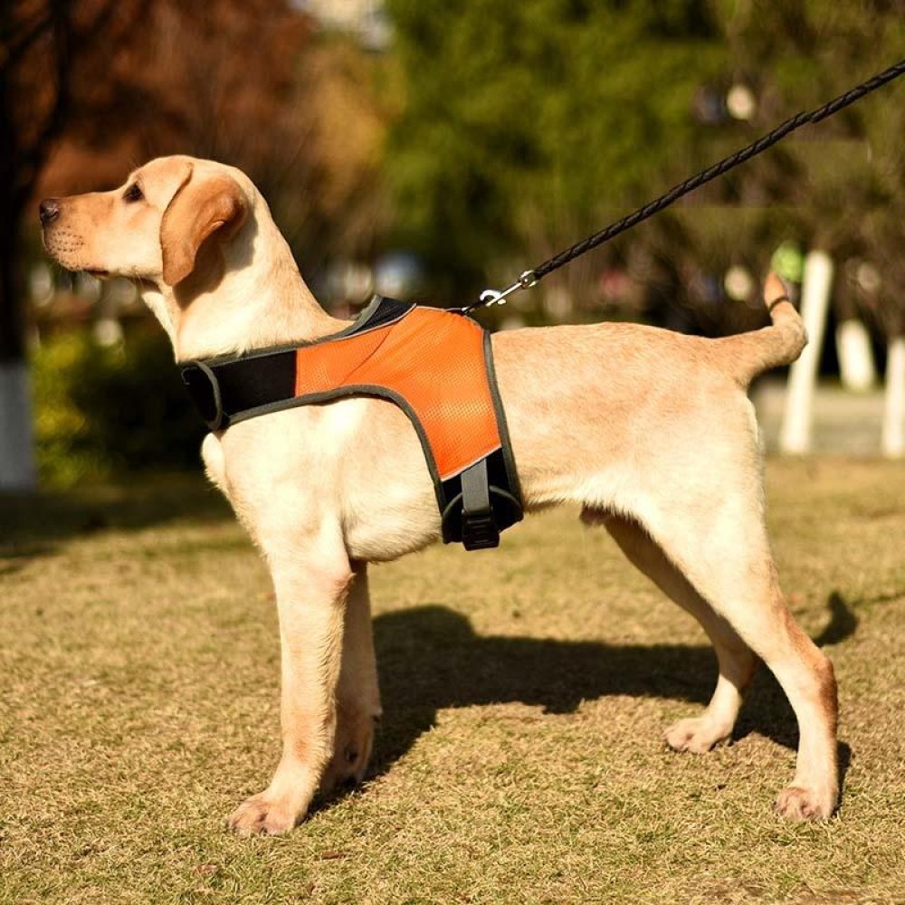K-Shaped Luminous LED Harness for Pet Dogs without Rope, Size:S(Orange Without Lights)