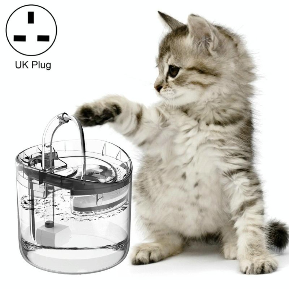Pet Automatic Circulating Silent And Does Not Leak Electricity Water Dispenser, Specification: UK Plug, Style:Transparent Color