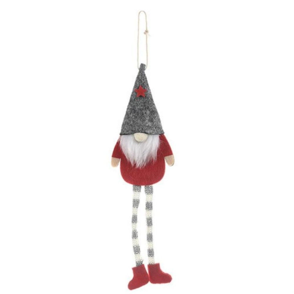 Christmas Ornaments Forest Old Man Doll Pendant(Gray Hat)