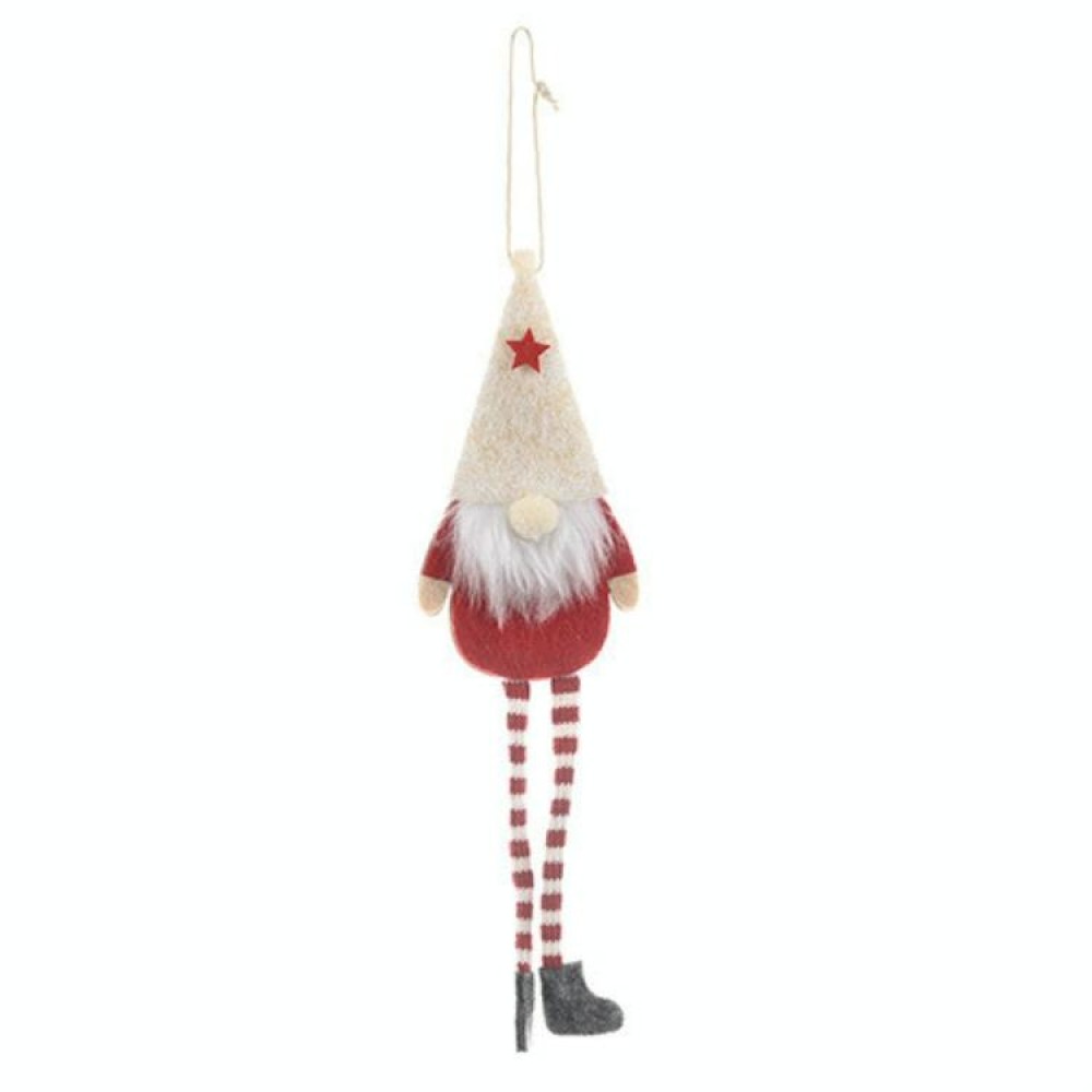 Christmas Ornaments Forest Old Man Doll Pendant(Beige Hat)