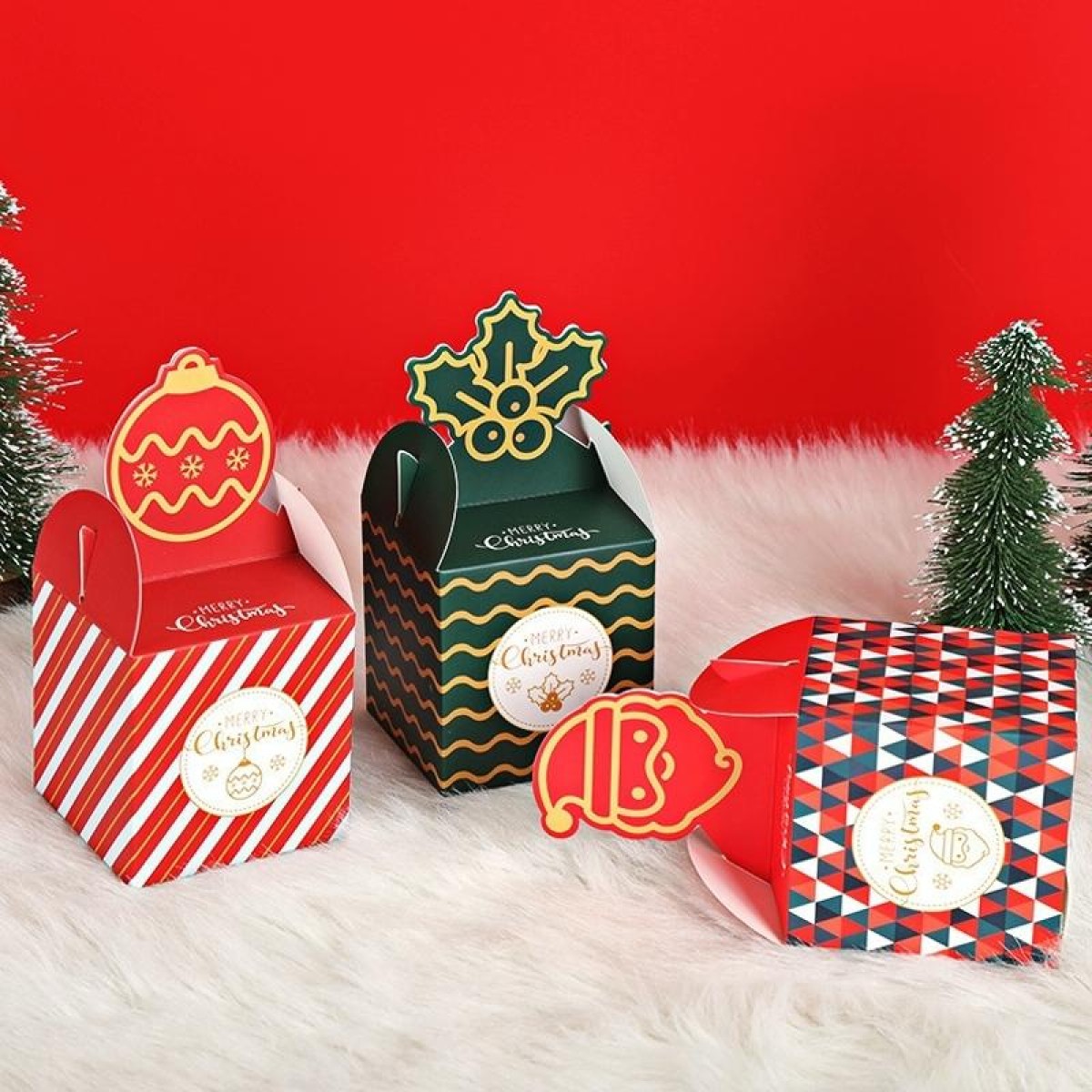 Christmas Eve Apple Packaging Gift Box Candy Box (Green)