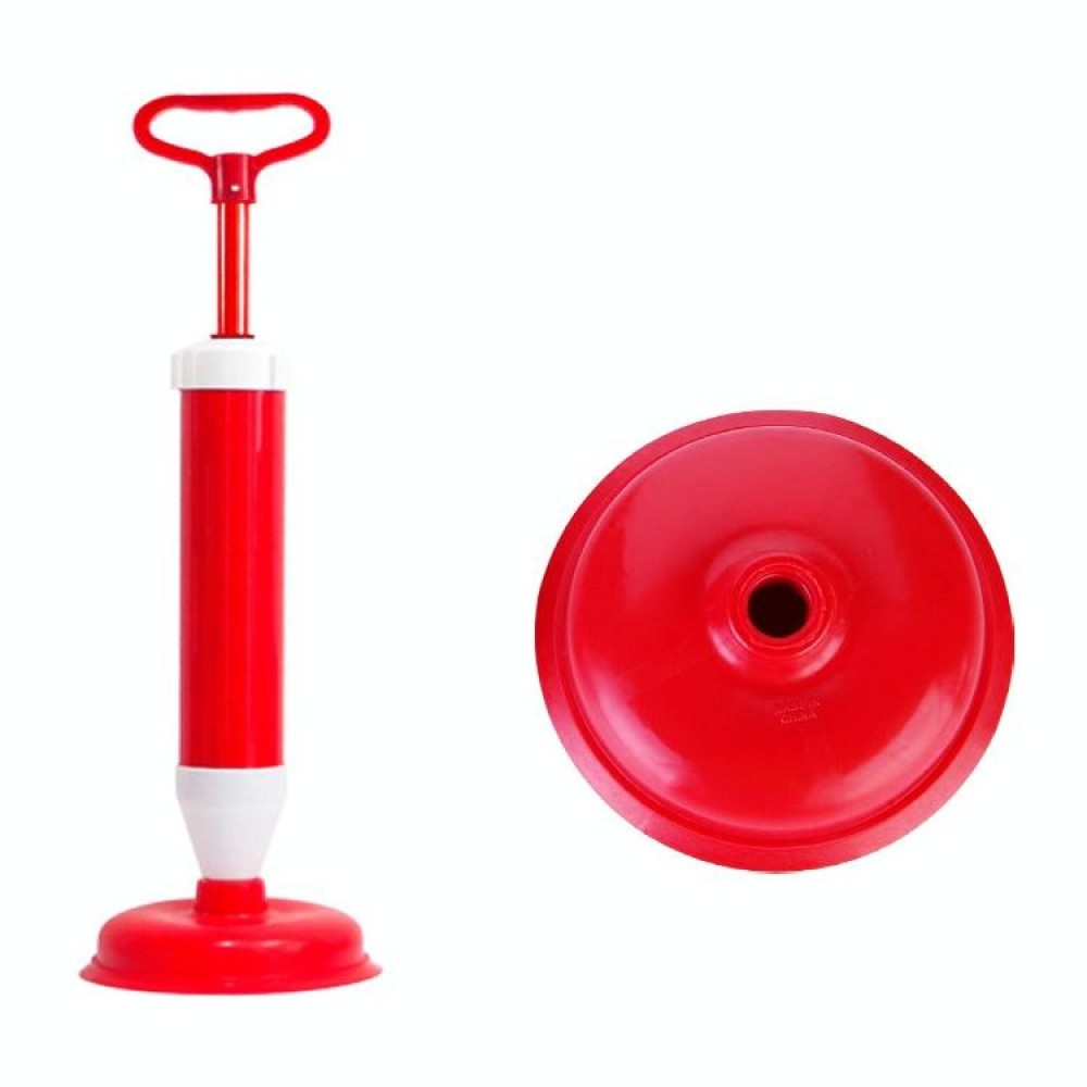 Household Sewer Dredge Toilet Suction Cup Vacuum Powerful Suction Pump, Style:Plastic Rod