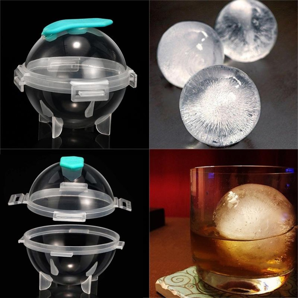 12 PCS Whiskey Ice Ball Mold Silicone PP Round Ice Tray Random Color Delivery, Style:Detachable Cover