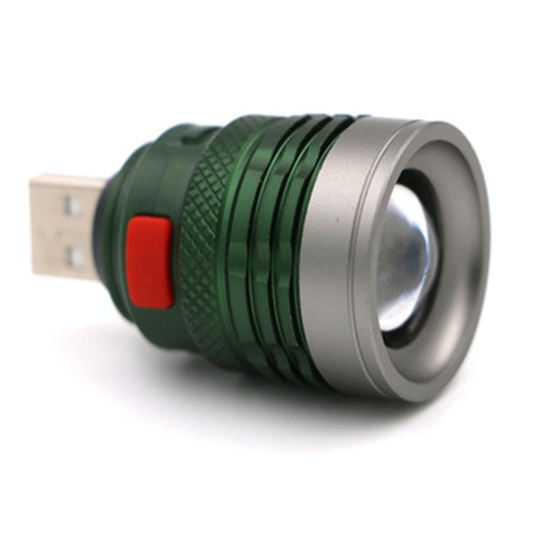 2 PCS LED Lighting  Long Shot USB Head Mini Fill Light Aluminum Light Flashlight Lighting