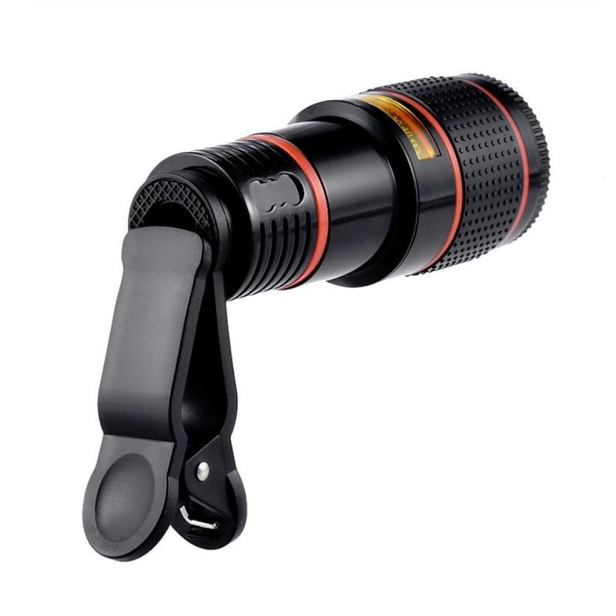 12X Telephoto Telescope Camera Zoom Mobile Phone External Lens(Black)
