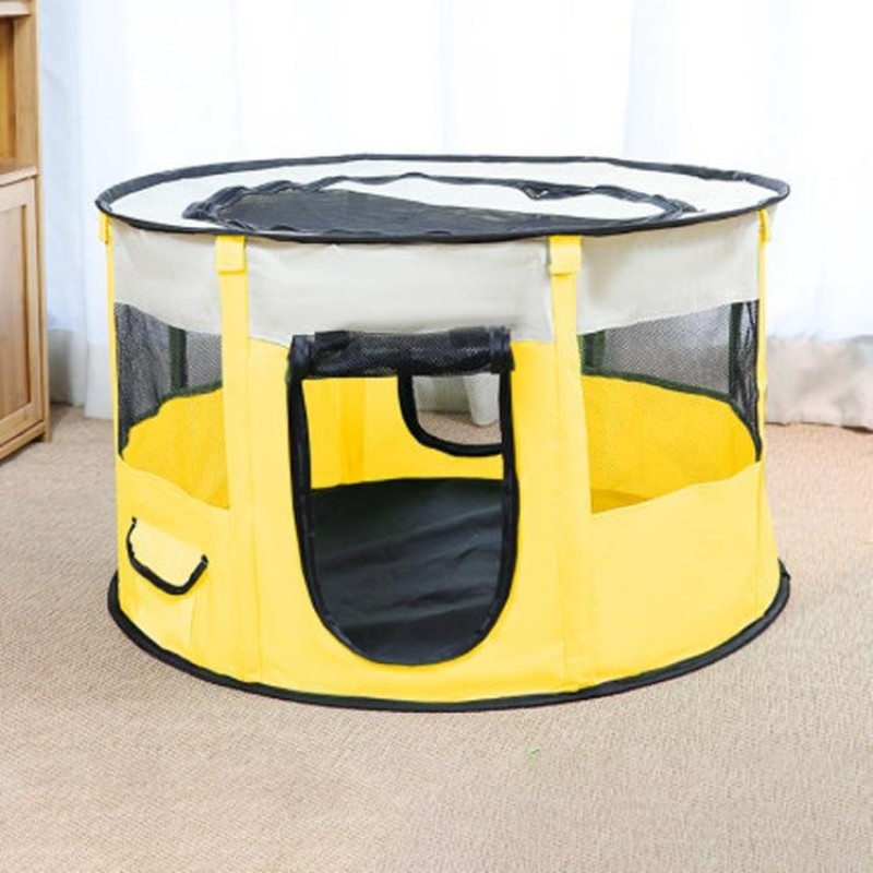 Pet Tent Dog Breeding Chamber Cat Delivery Room, Specification: Large 90x55cm(Yellow)