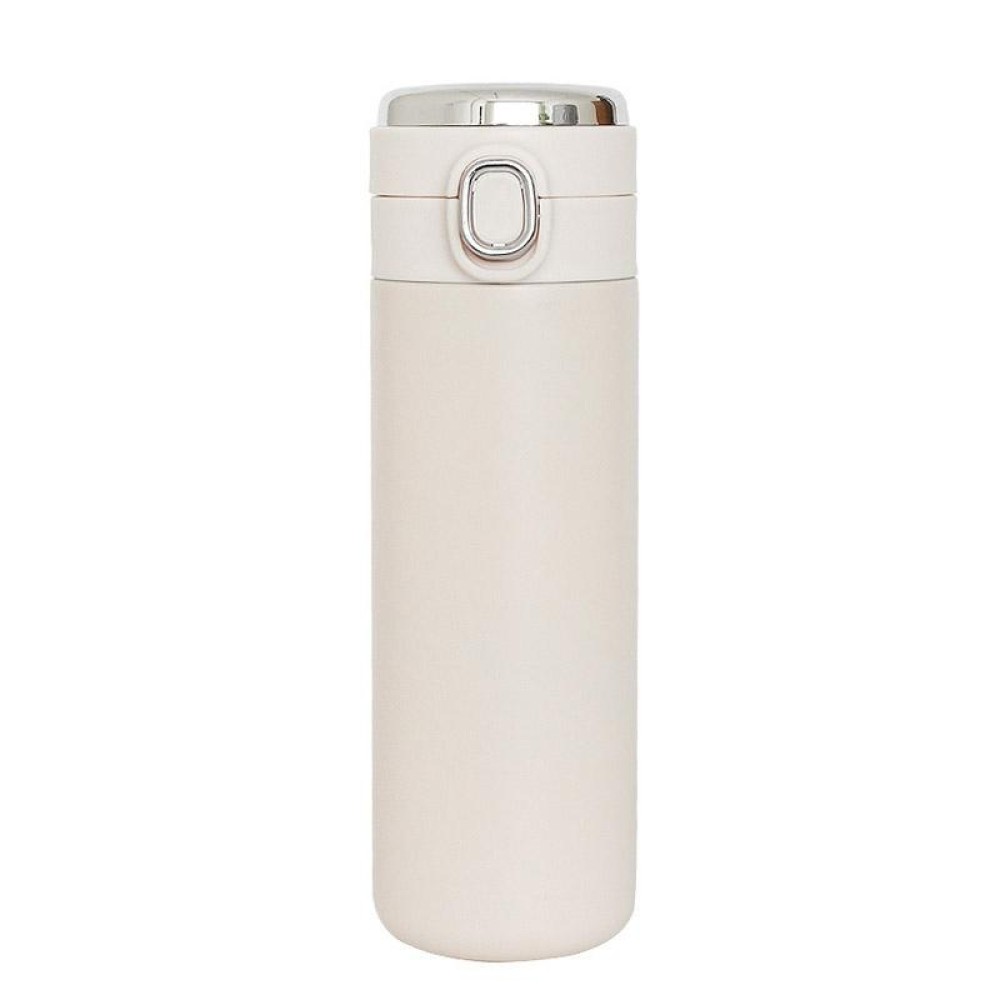 Smart Temperature Measurement Digital Display Stainless Steel Vacuum Flask Cup, Capacity:420ml(White)