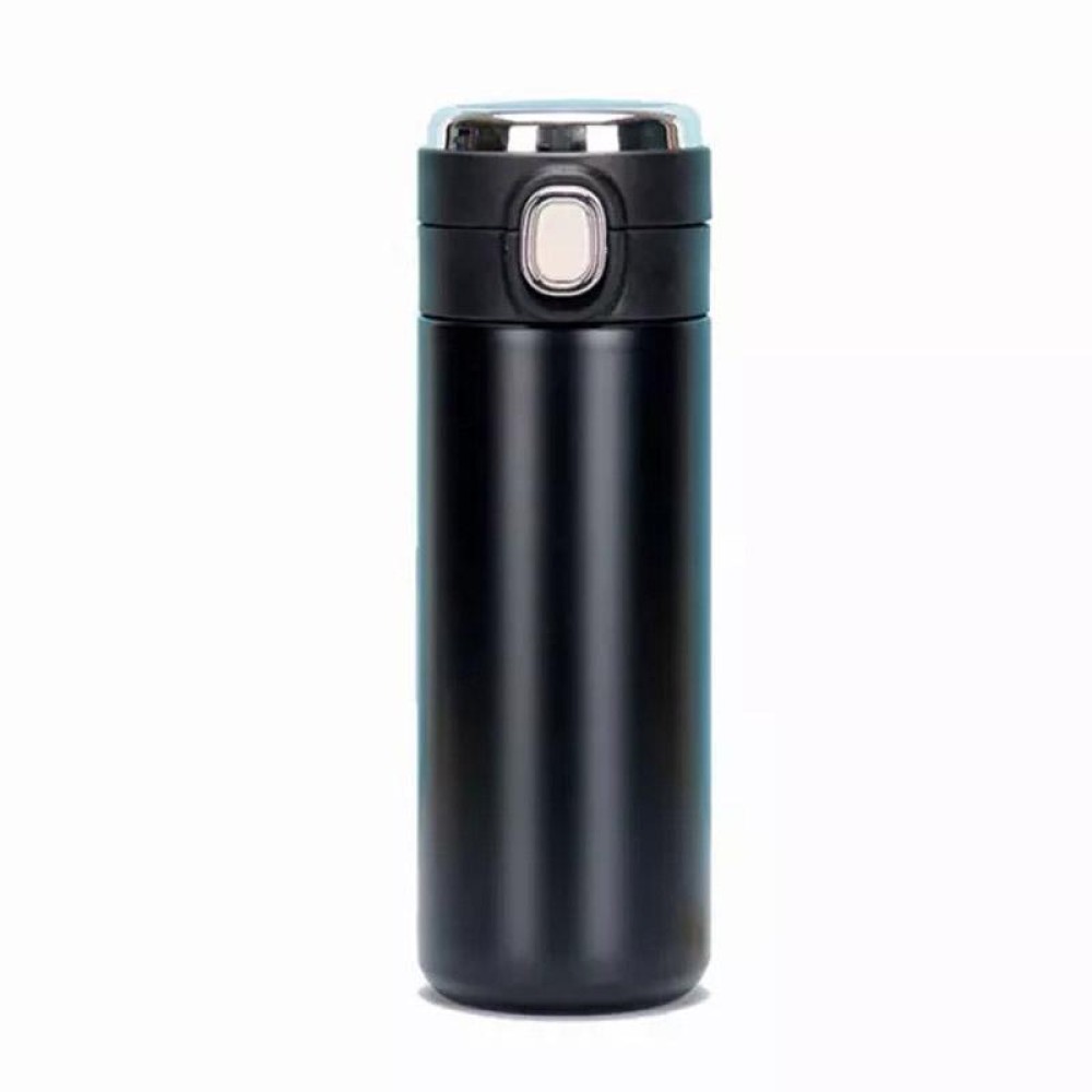 Smart Temperature Measurement Digital Display Stainless Steel Vacuum Flask Cup, Capacity:420ml(Black)