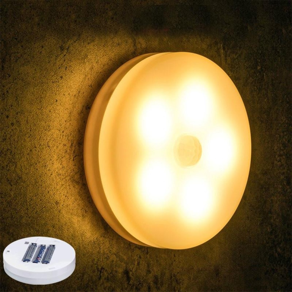 Intelligent Human Body Induction LED Night Light Control Bedroom Bedside Table Lamp, Style:Battery Model(Warm Light)