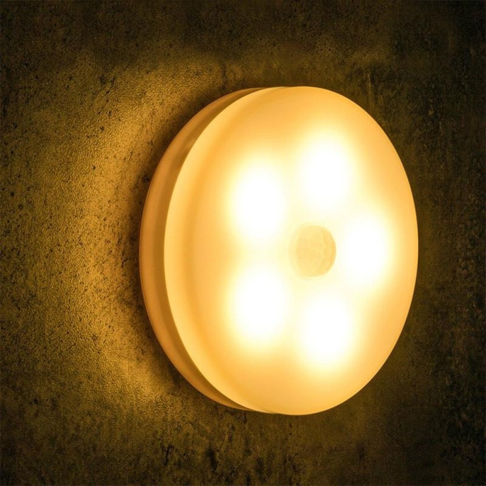 Intelligent Human Body Induction LED Night Light Control Bedroom Bedside Table Lamp, Style:Rechargeable(Warm Light)