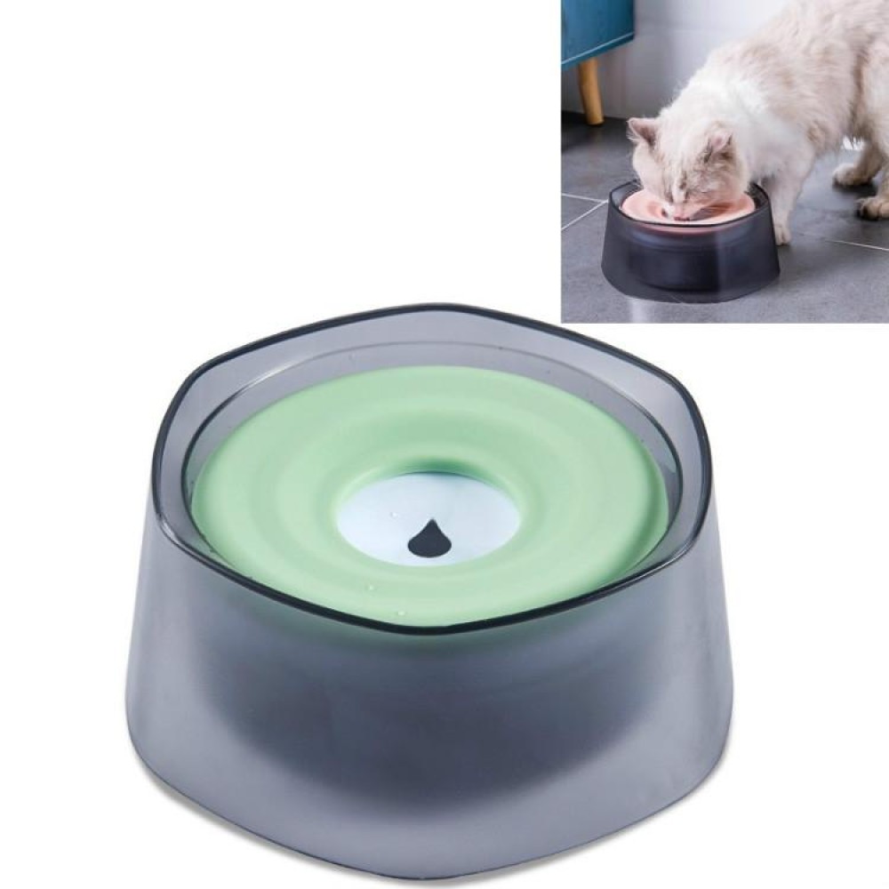 Pet Buoyancy Drinking Bowl Splash-Proof Water for Dogs and Cats Drinking Water Bowl(Green)