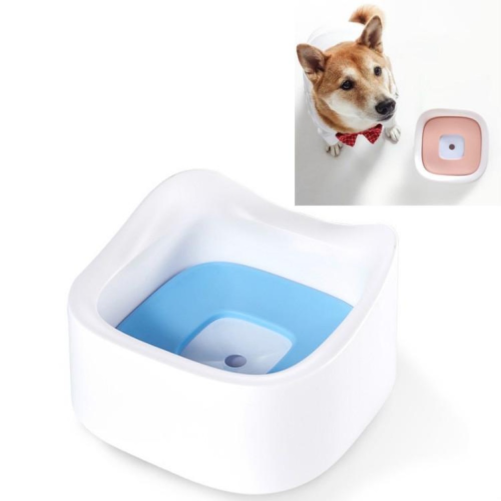 Pet Floating Drinking Bowl Without Wet Mouth Bowl Splash-Proof Drinking Bowl Pet Drinker(Blue)