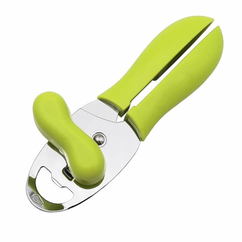 4 in 1 Multifunctional Can Opener Kitchen Household Lid Opener Canning Knife(Green)