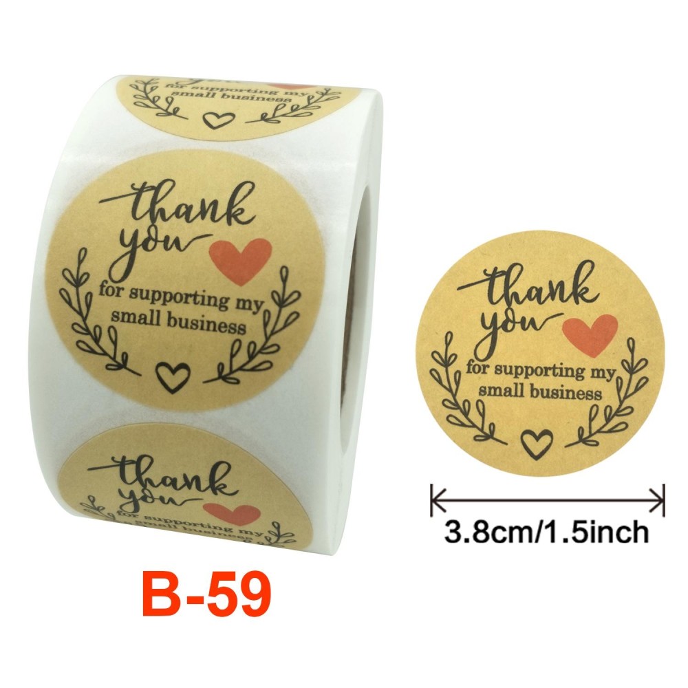 Rolls Thank You Stickers Baking Gift Sealing Sticker Wedding Holiday Label, Size: 3.8cm / 1.5inch