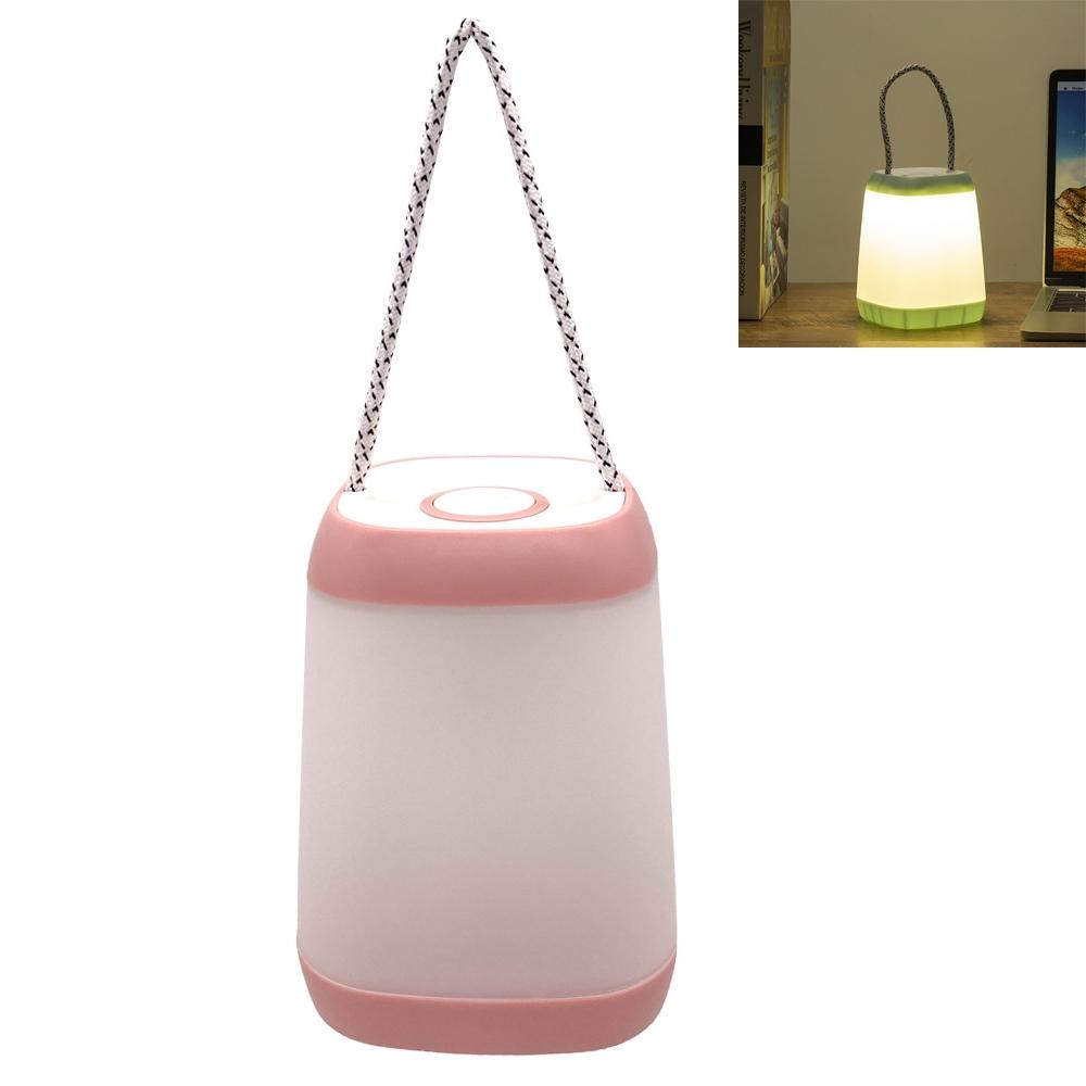Portable Night Light Bedroom Baby Nursing Eye Protection Bedside Lamp, Style:Dry Battery(Pink)