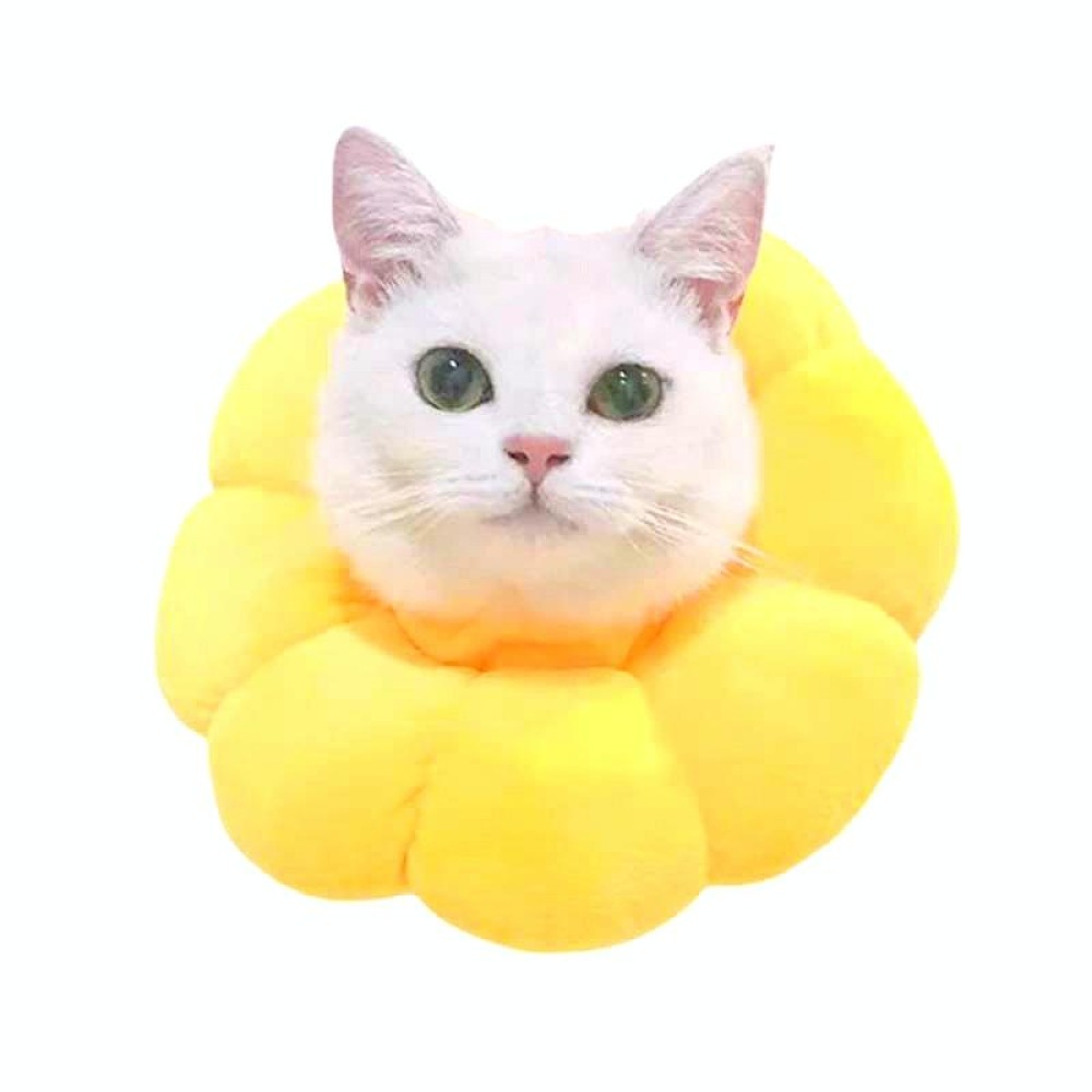 Pet Supplies Cat Headgear Cat Toy Anti-Bite Ring, Specification: XS(Golden Yellow)