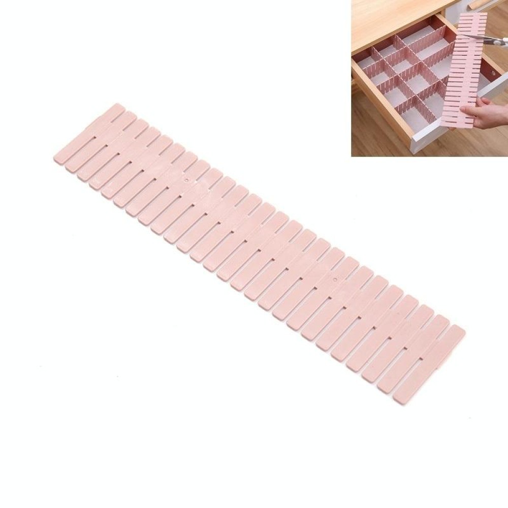 Plastic Drawer Divider Free Combination Classification Storage Board, Specification: 37x7cm(Pink)