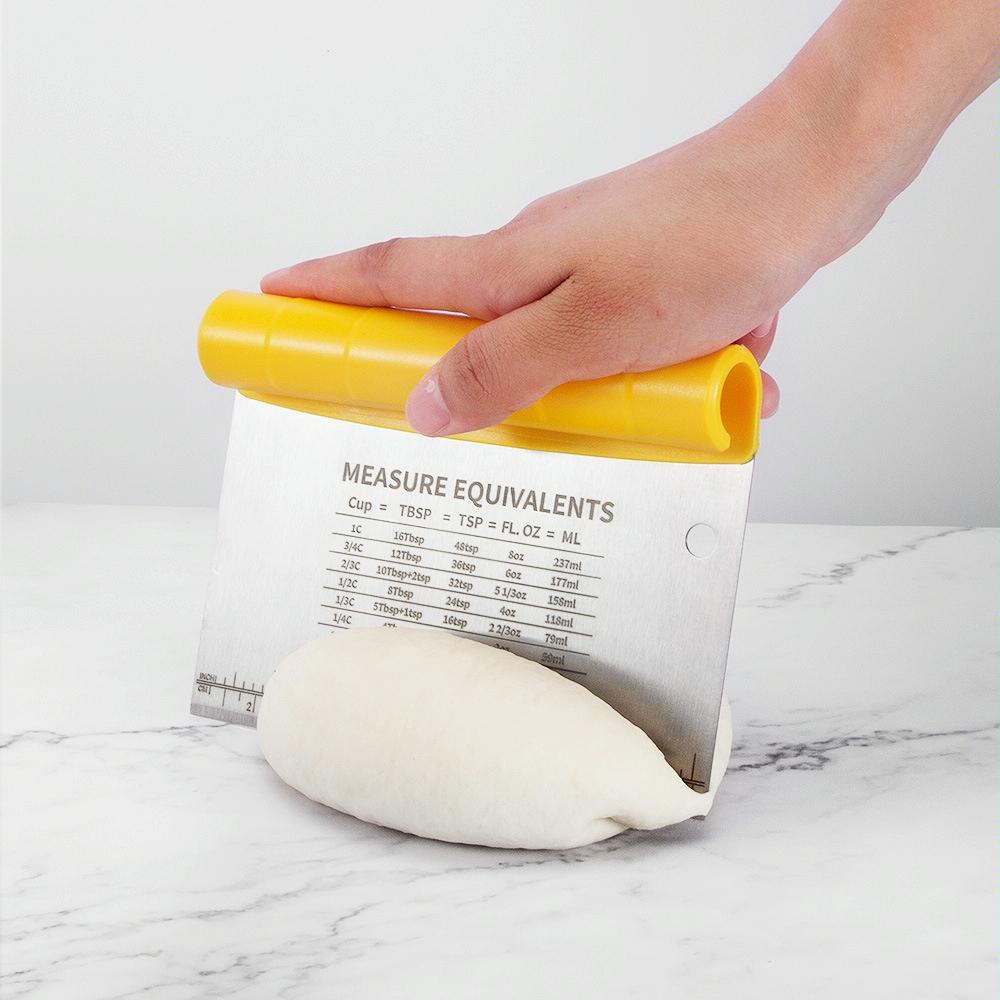 Stainless Steel Dough Cutter Scraper With Scale Cutter Baking Tools
