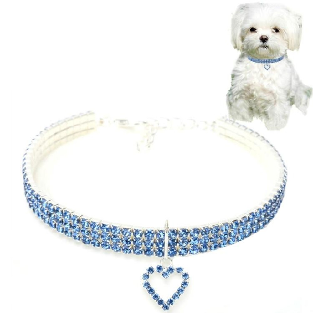 Pet Supplies Elastic Love Cats And Dogs Accessories Pet Collars, Size:S(Blue)