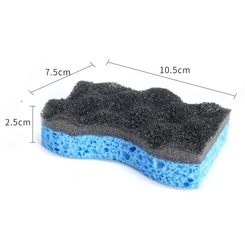 6 PCS Household Cleaning Sponge Kitchen Scouring Pad(Black)