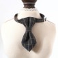 Pet Sub-Bow Tie Adjustable Cat Dog Collar Accessories, Style:Tie, Size:S 17-32cm(Gray)