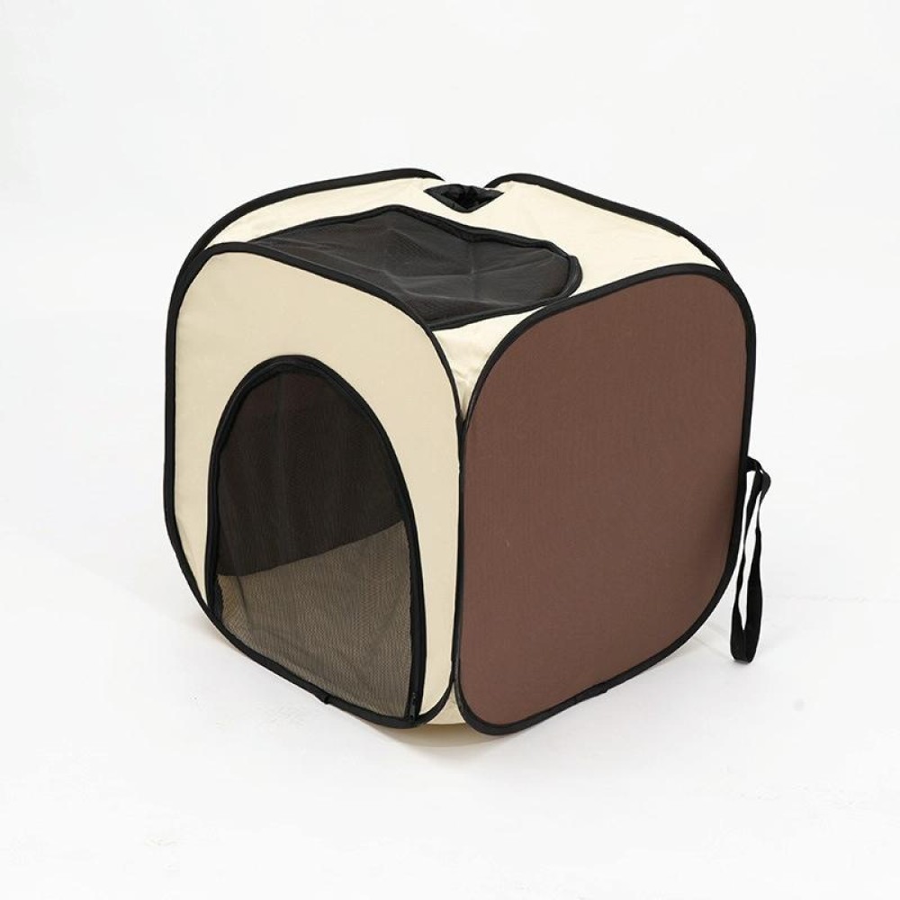 Pet Hair Drying Box Foldable Pet Dry Room Pet Hair Dryer Cage(Rice Coffee Color)