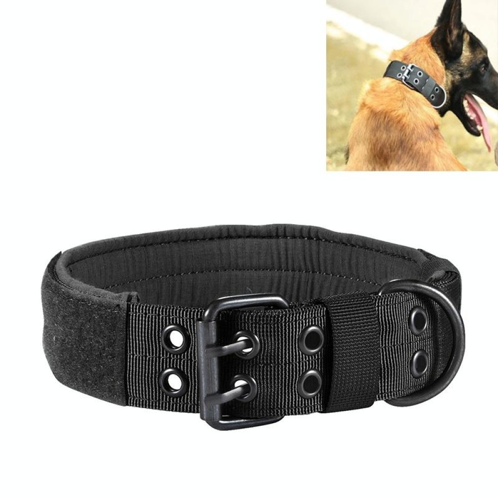 Multifunctional Adjustable Dog Leash Pet Outdoor Training Wear-Resistant Pull-Resistant Collar, Size:L(Black)
