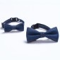 Pet Cowboy Bow Tie Collar Cats Dogs Adjustable Tie Collars Pet Accessories Supplies, Size:S 16-32cm, Style:Small Bowknot(Dark Blue)