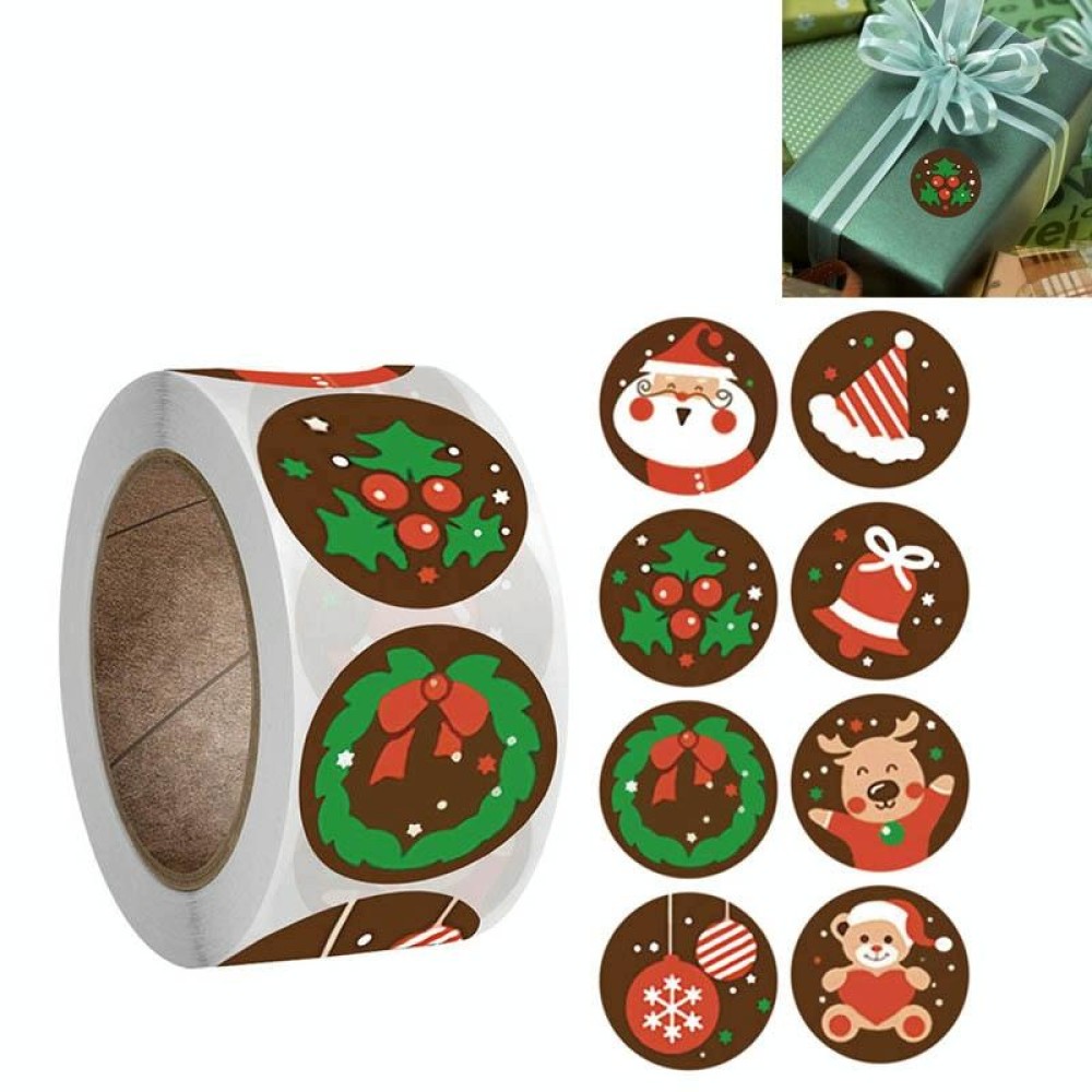 Christmas Decoration Gift Series Stickers Label, Size: 2.5cm / 1inch(A-123)