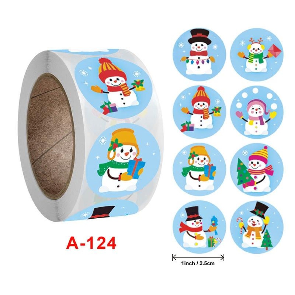 Christmas Decoration Gift Series Stickers Label, Size: 2.5cm / 1inch(A-124)