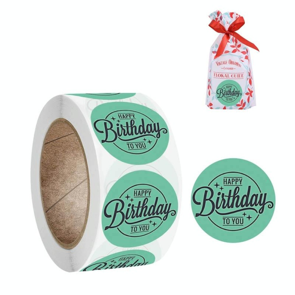Birthday Party Handmade Stickers Gift Decoration Label, Size: 2.5cm / 1inch(A-179)