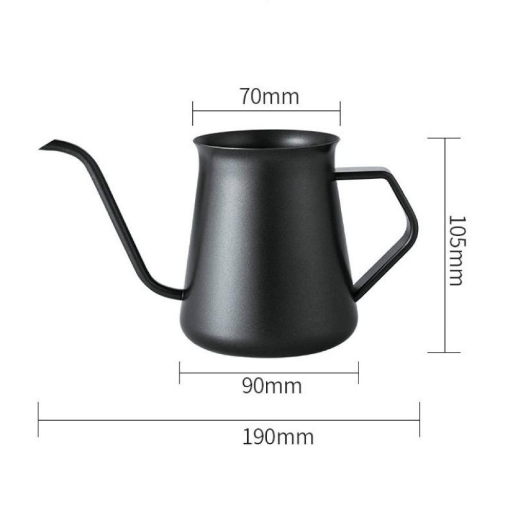 Stainless Steel Hand Punch Pot Hanging Ear Pot Coffee Pot Thickened Mini Pot Teflon Thin Mouth Pot, Style: Without Lid