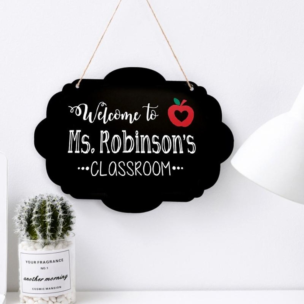 Double-Sided Lanyard Wooden Small Blackboard Home Decoration Message Simple Listing(Cloud Shape 30x22cm)
