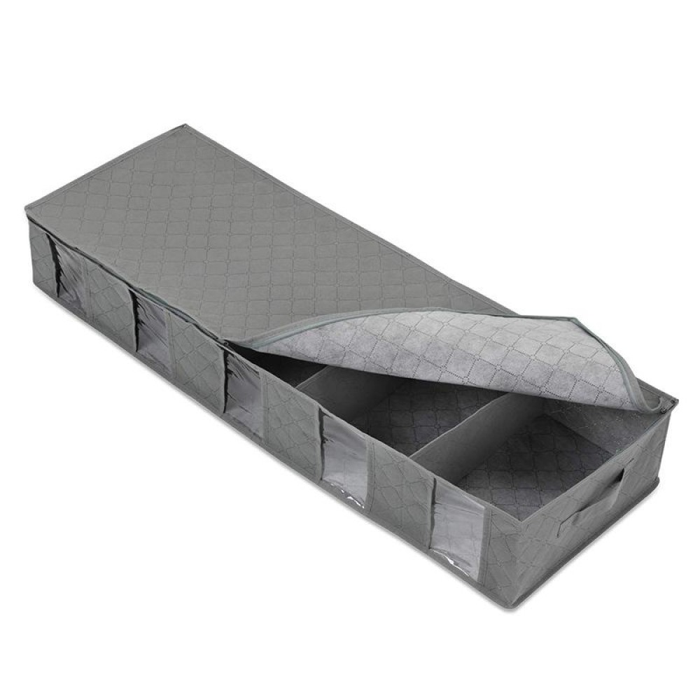 Non-Woven Bed Storage Box Foldable Quilt Clothes Dust-Proof & Moisture-Proof Storage Bag, Size: 97x33x15cm(Gray)
