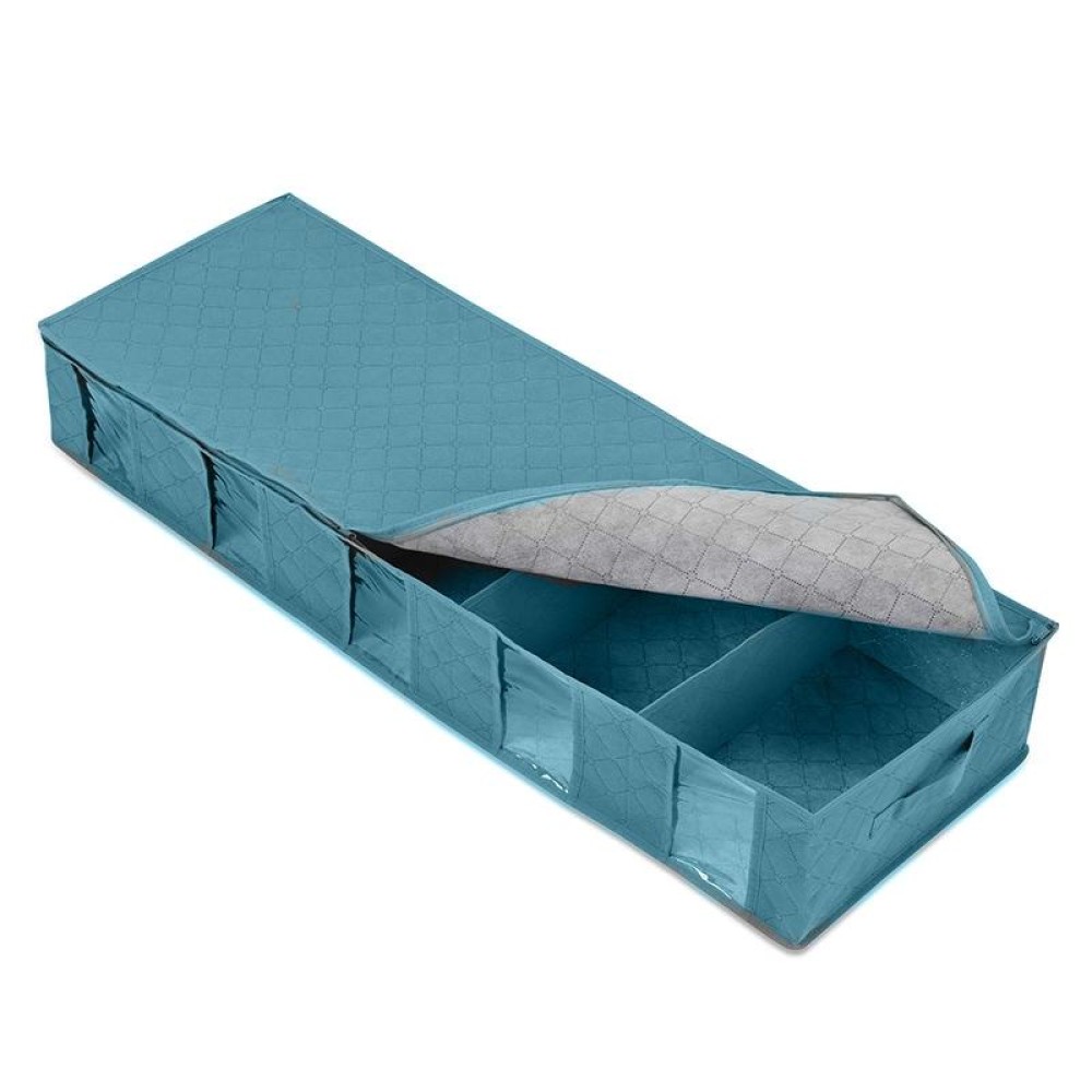 Non-Woven Bed Storage Box Foldable Quilt Clothes Dust-Proof & Moisture-Proof Storage Bag, Size: 97x33x15cm(Blue)