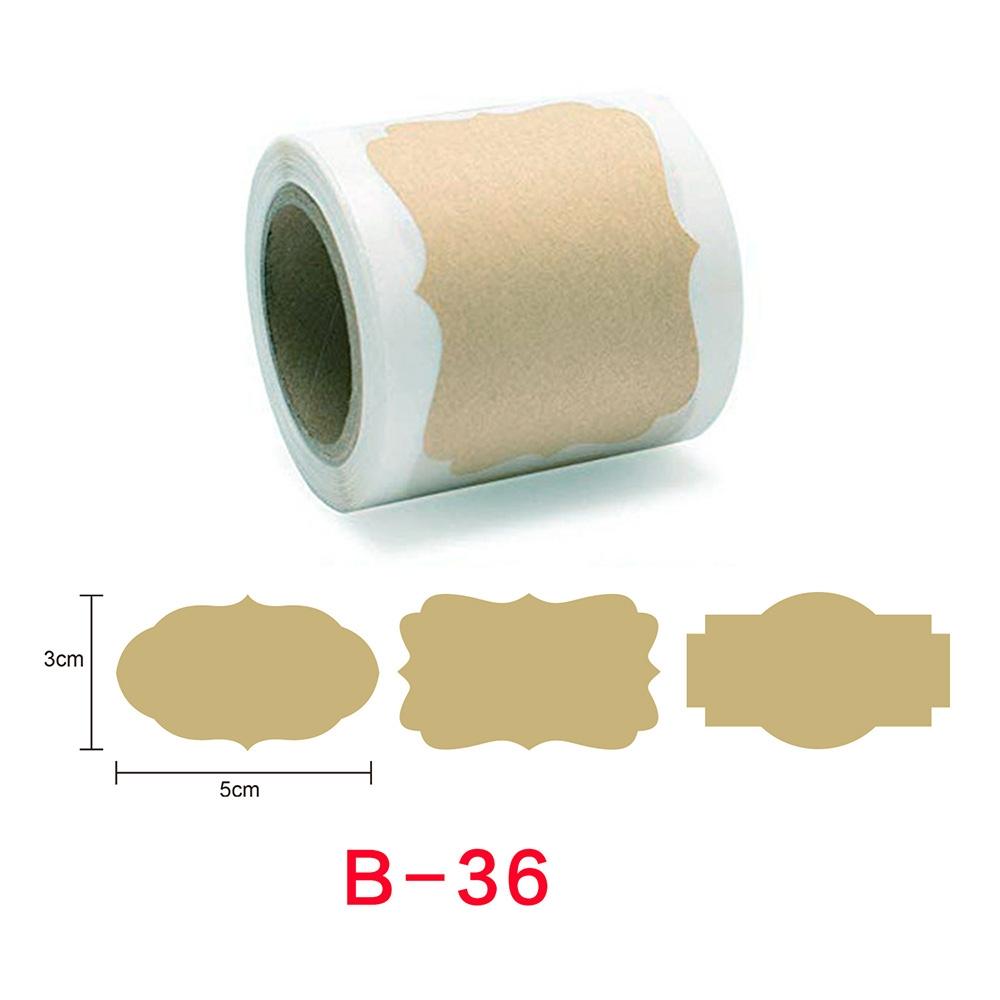 3 PCS Natural Brown Kraft Paper Gift Decoration Label Sticker, Size: 3 x 5 cm(B-36)