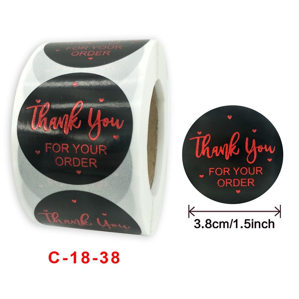 Thanks Baking Decoration Stickers Handmade Label, Size: 3.8 cm / 1.5 inch(C-18-38)