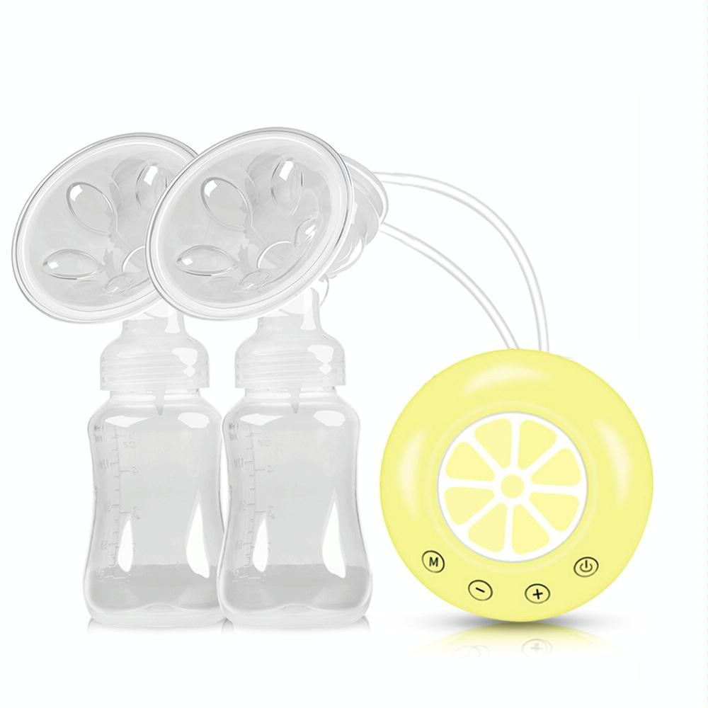 Large Suction Smart Electric Bilateral Breast Pump 12-Speed Silent Breast Pump(Yellow)