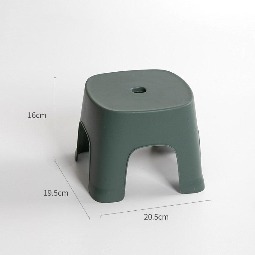 Household Bathroom Row Stools Plastic Stools Thickened Low Stools Square Stools Small Benches, Colour: Light Green Children