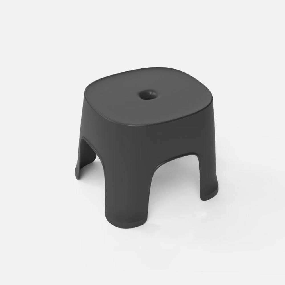 Household Bathroom Row Stools Plastic Stools Thickened Low Stools Square Stools Small Benches, Colour: Black Children