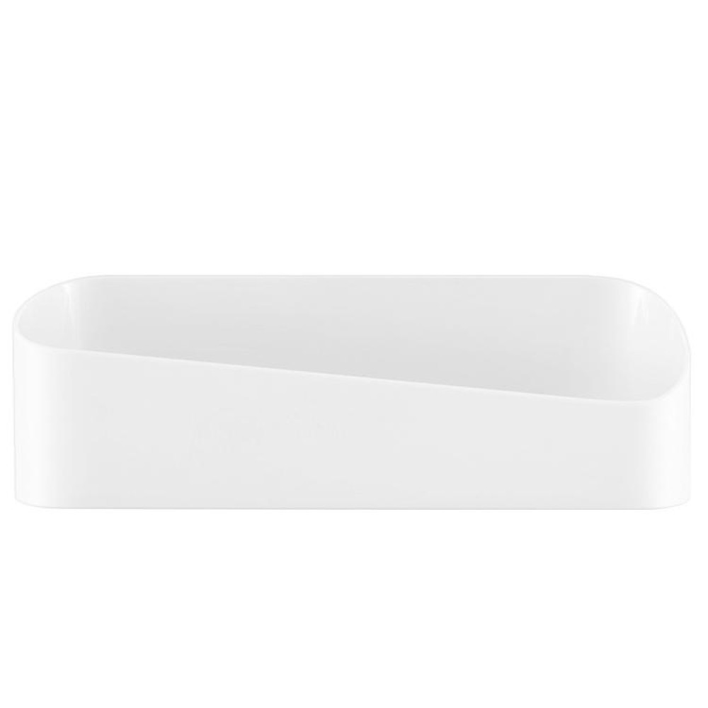 Bathroom Paste Wall-Mounted Plastic Storage Rack Geometric Shape Bathroom Rack, Specification: Carton Packaging(White)