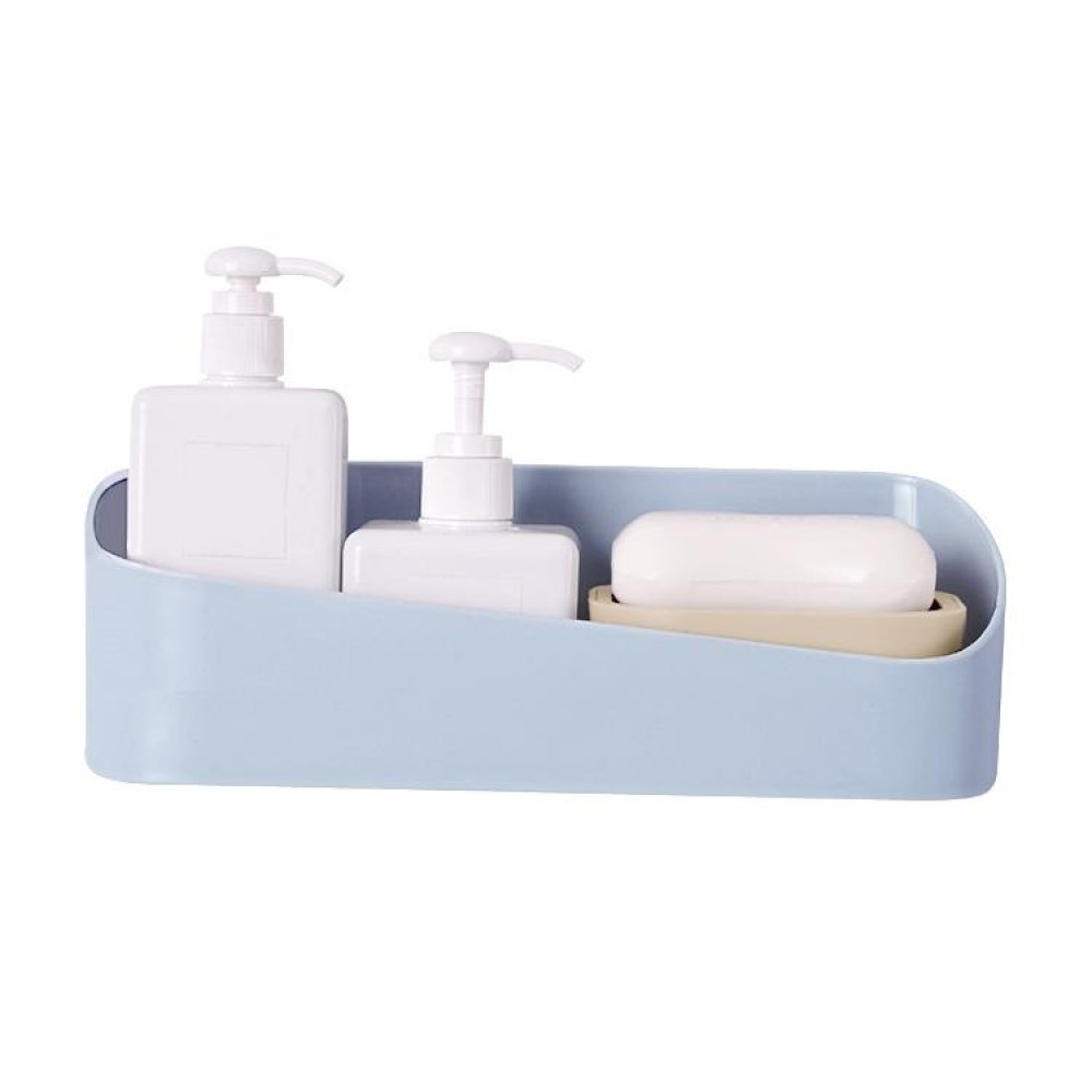 Bathroom Paste Wall-Mounted Plastic Storage Rack Geometric Shape Bathroom Rack, Specification: Carton Packaging(Gray)
